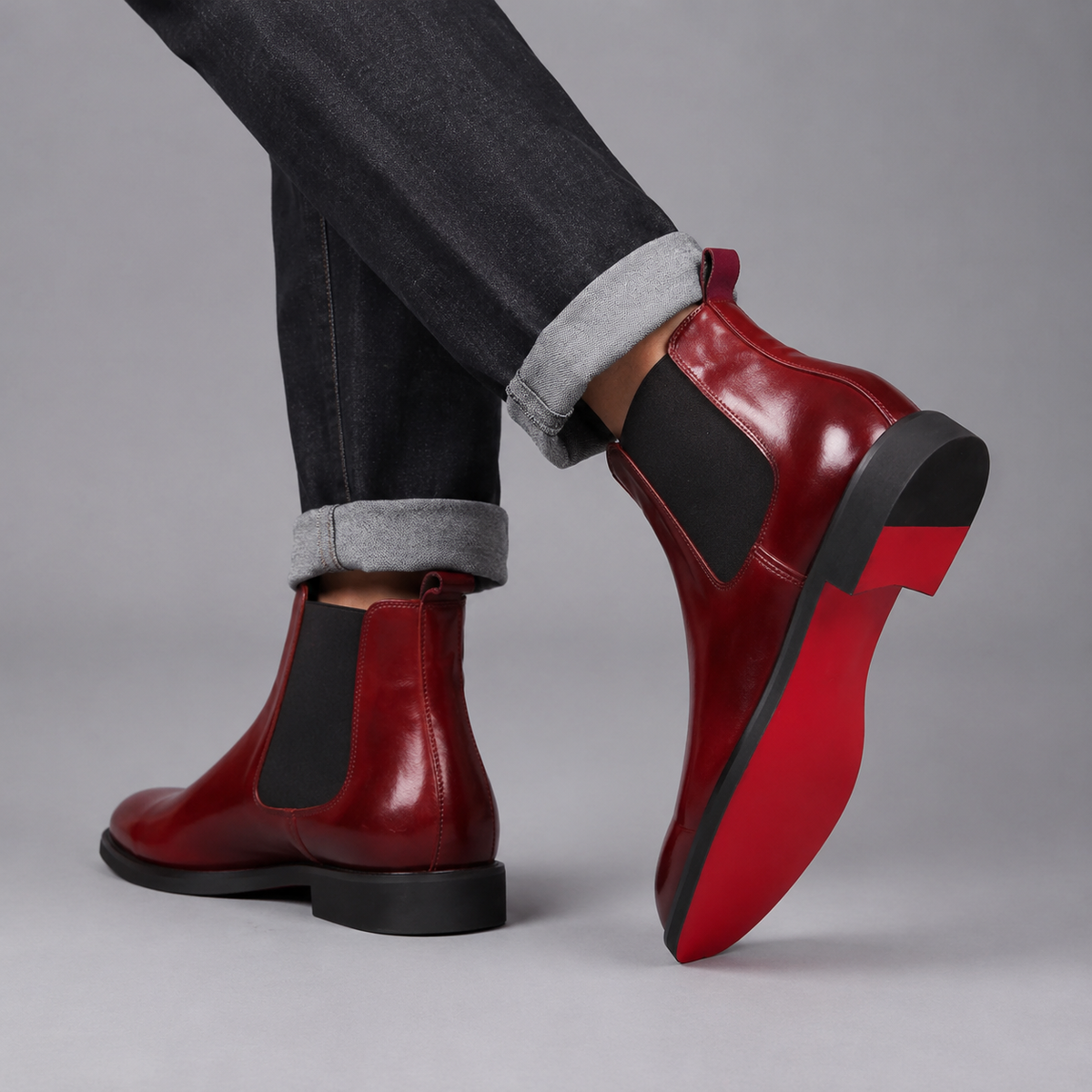 Bottines Chelsea Semelle Rouge