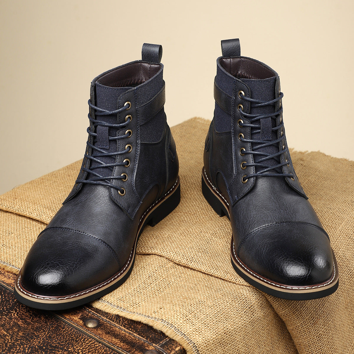 Bottines Lacées Double Boucle