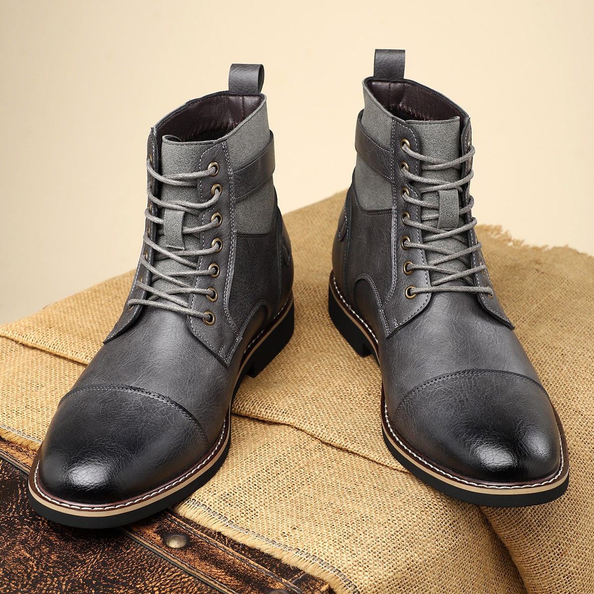 Bottines Lacées Double Boucle