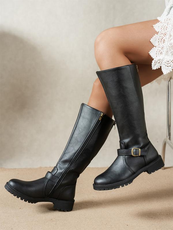 Botas Elegantes Con Tacón Bajo