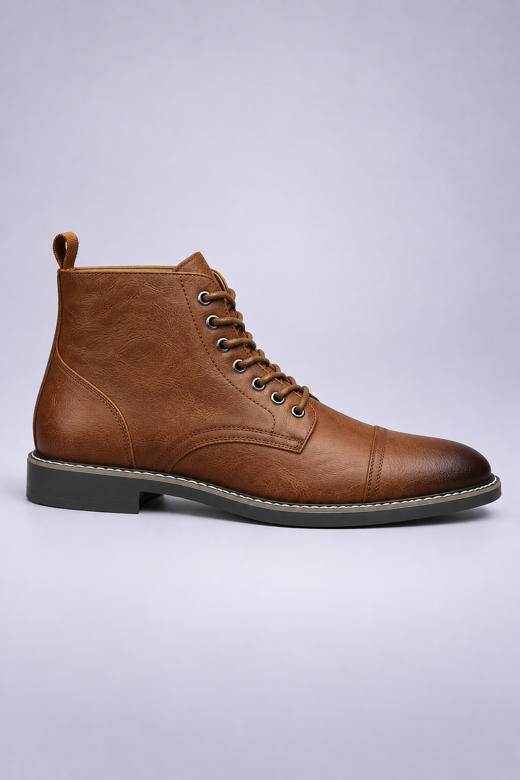 Bottines Lacées Bout Patinées