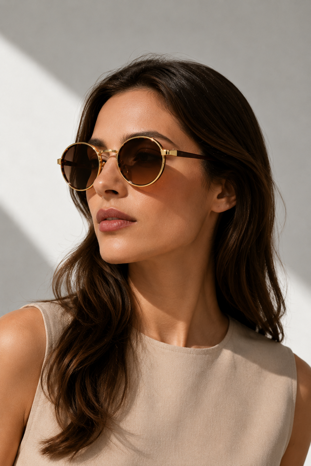 Lunettes de Soleil Rondes Cerclées