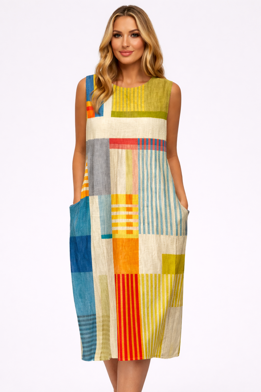 Vestido Midi Geométrico