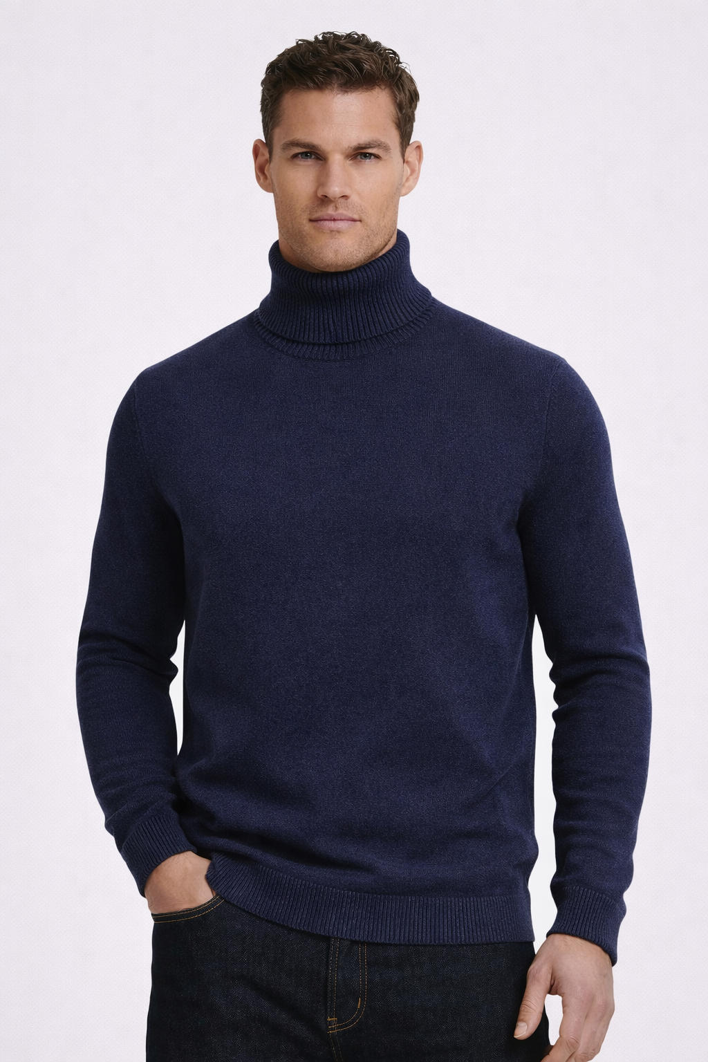 Jersey de Cuello Alto de Cachemira