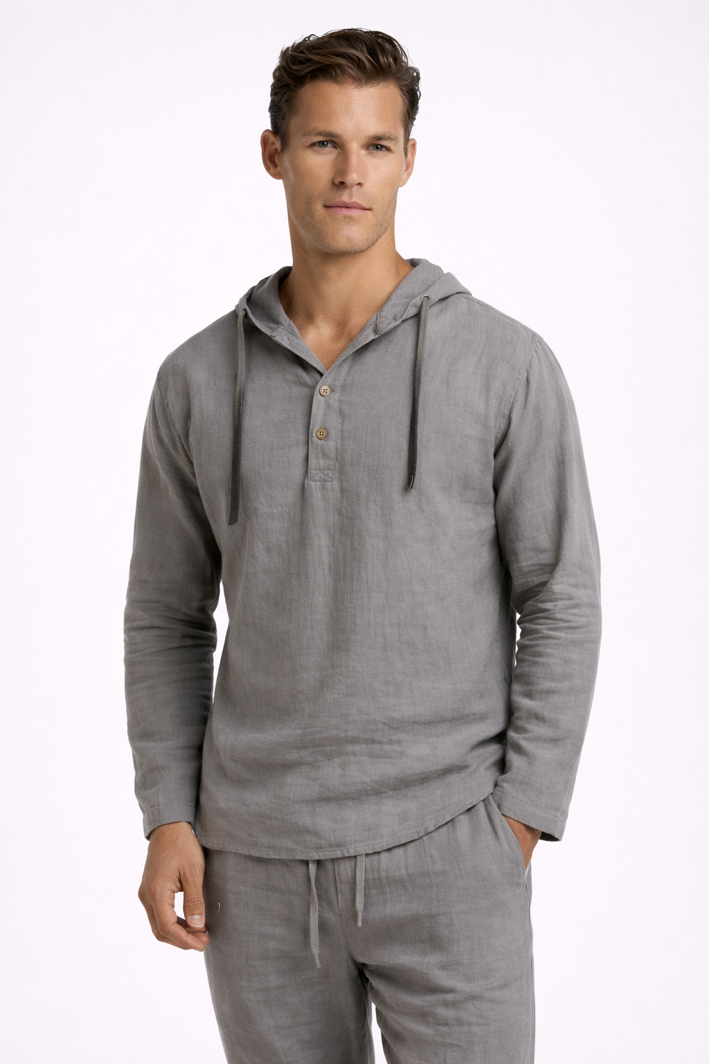 Conjunto Casual de Hombre con Capucha y Pantalón – 2 Piezas