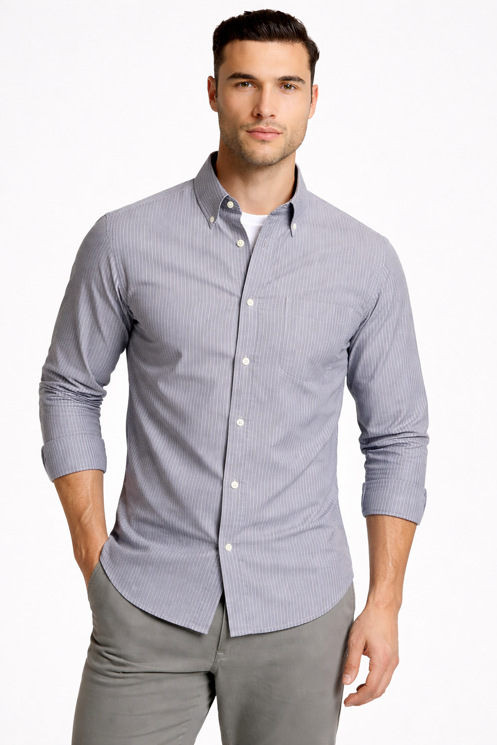 Camisa de Rayas De Algodón