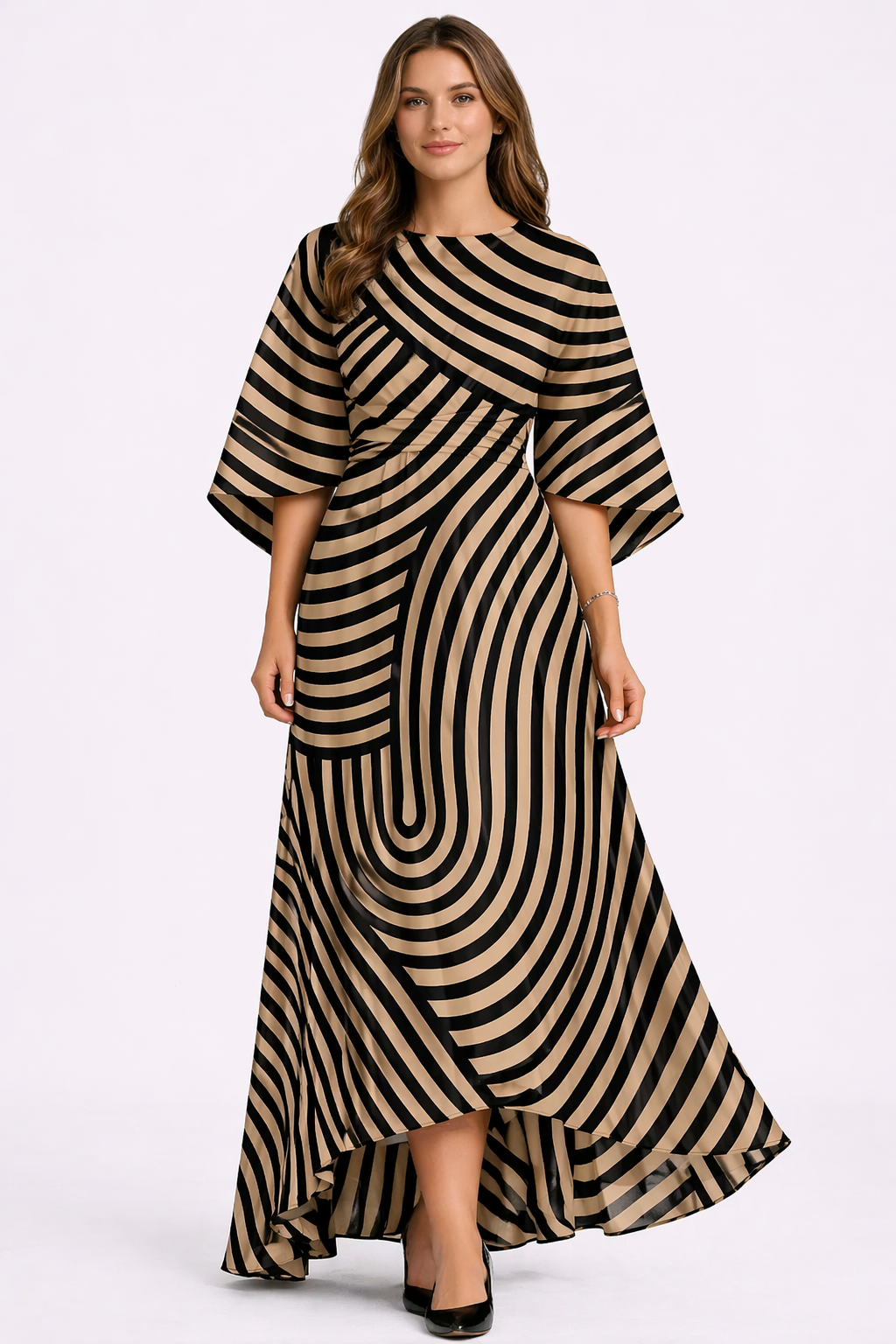 Vestido Cuello Redondo