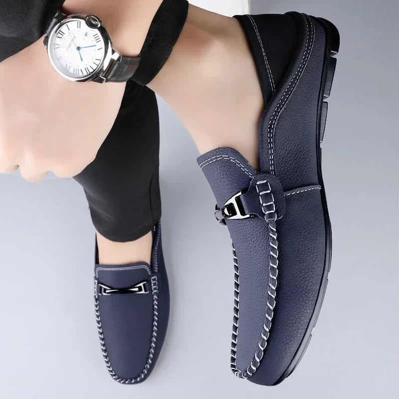Mocassins Surpiqûres Contrastées