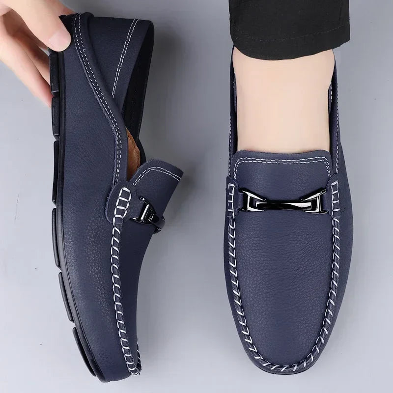 Mocassins Surpiqûres Contrastées