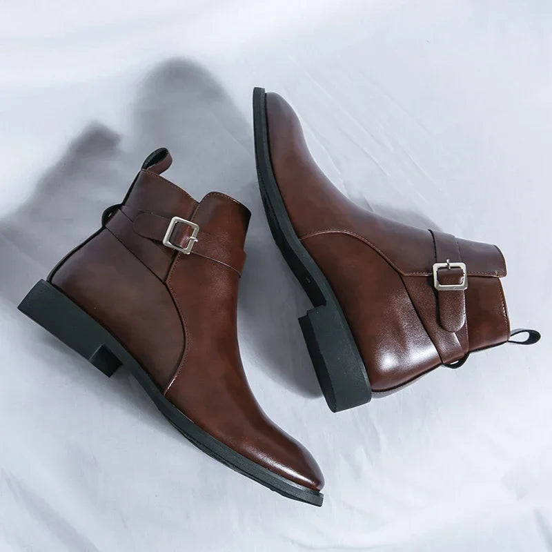 Bottines Zippées à Boucle