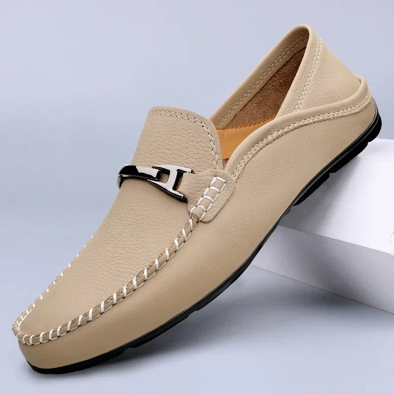 Mocassins Surpiqûres Contrastées