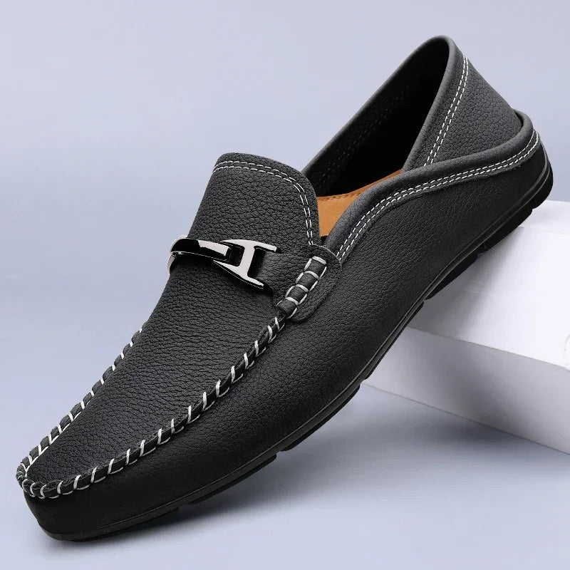 Mocassins Surpiqûres Contrastées