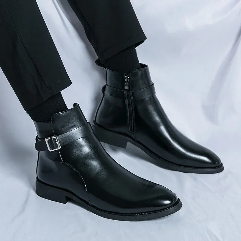 Bottines Zippées à Boucle