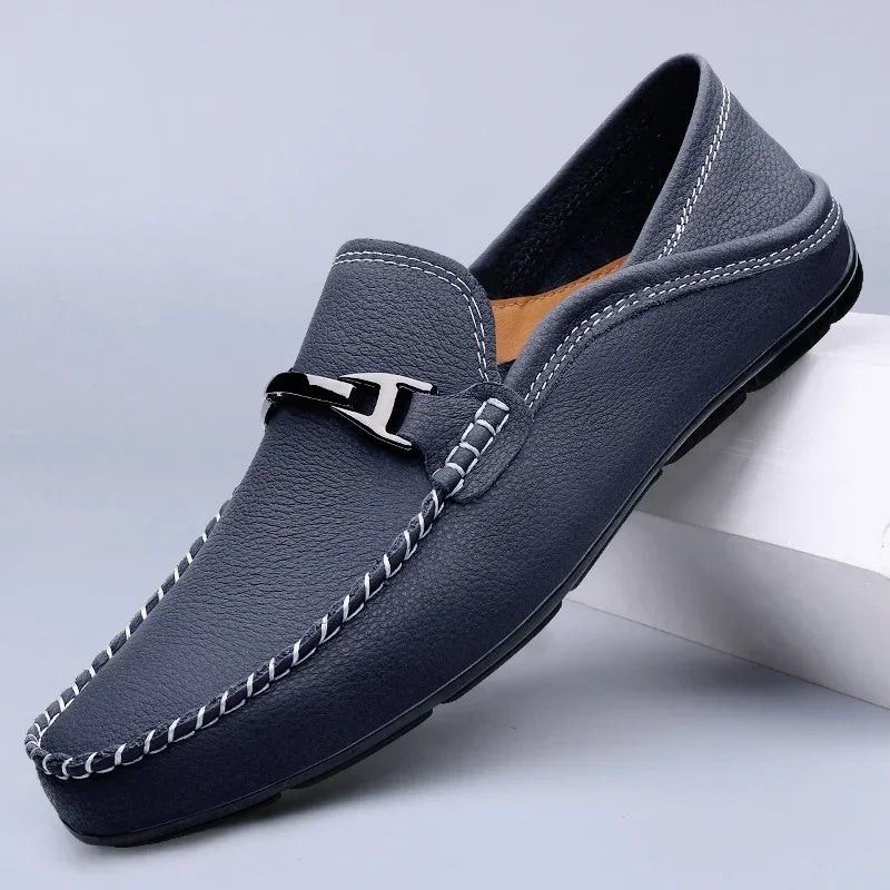 Mocassins Surpiqûres Contrastées