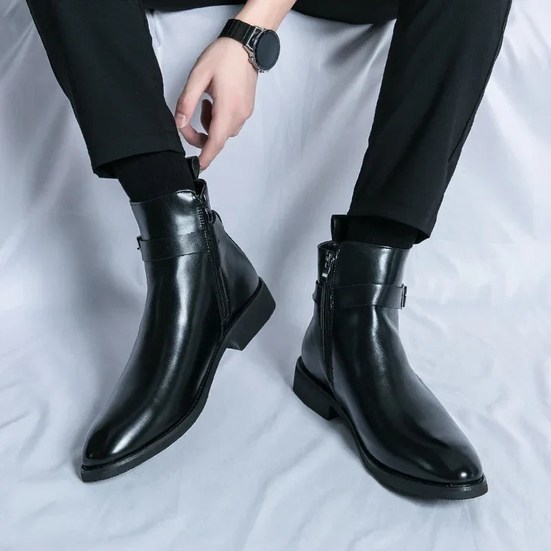 Bottines Zippées à Boucle