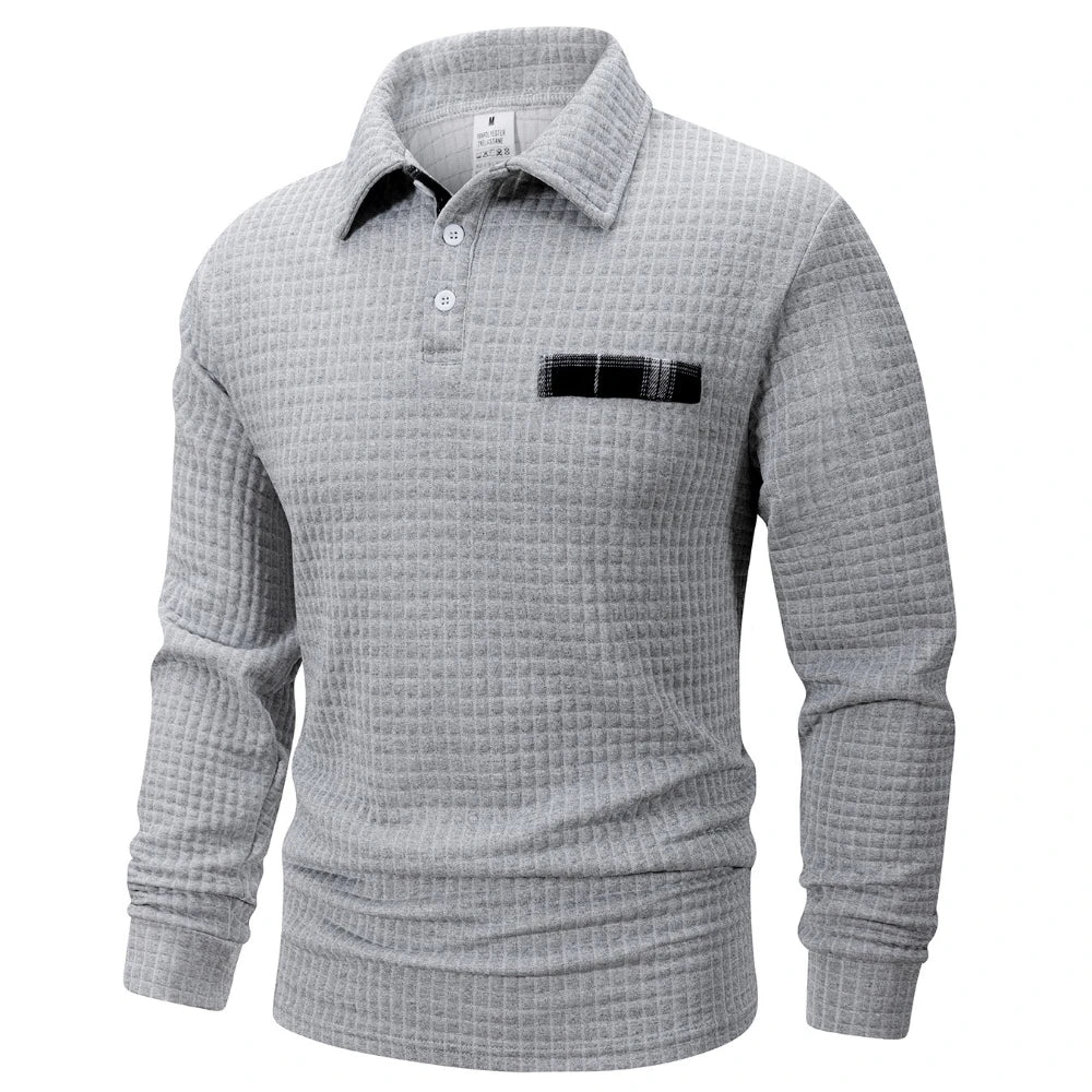 Polo de Jacquard con Detalle Contrastado