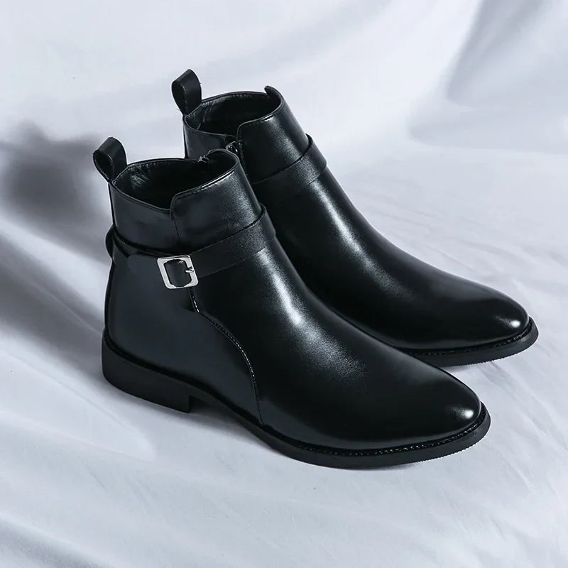 Bottines Zippées à Boucle