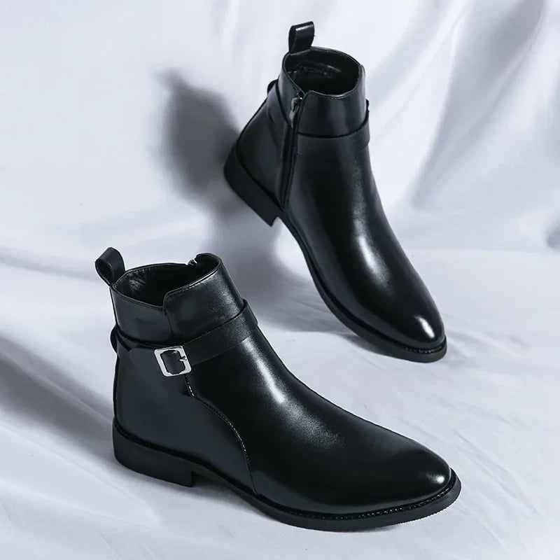 Bottines Zippées à Boucle