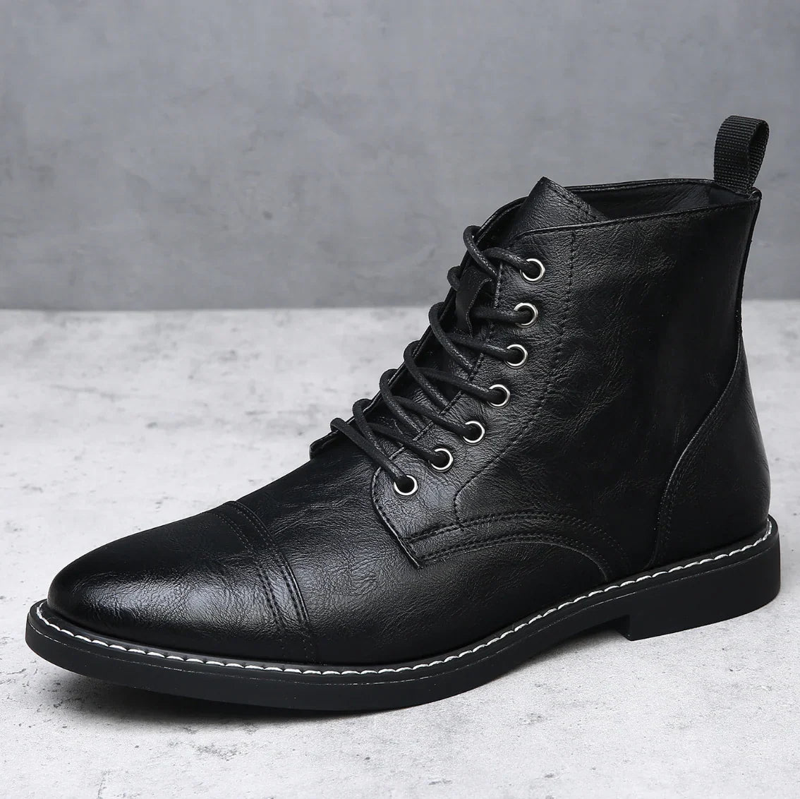 Bottines Lacées Bout Patinées