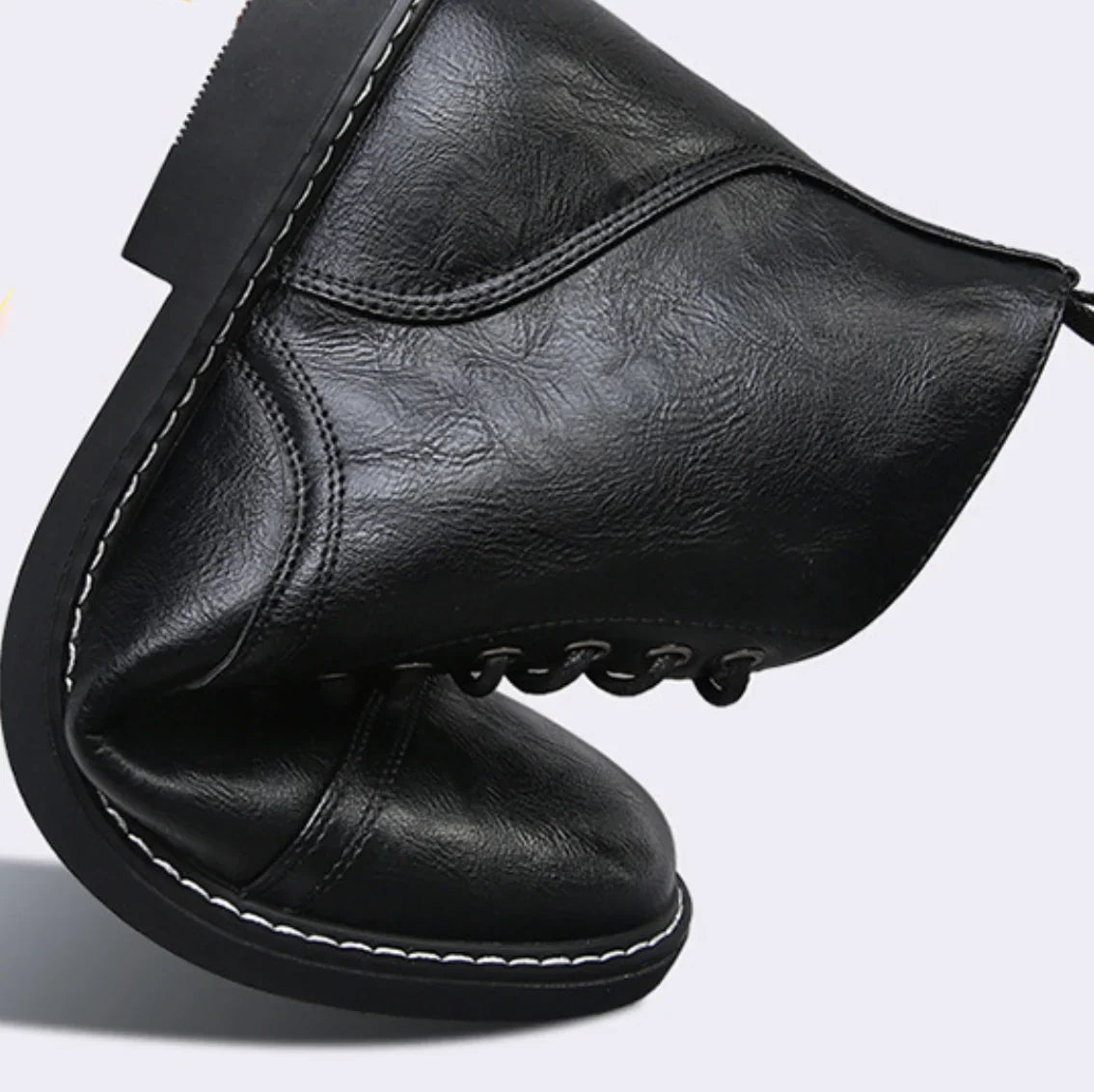 Bottines Lacées Bout Patinées