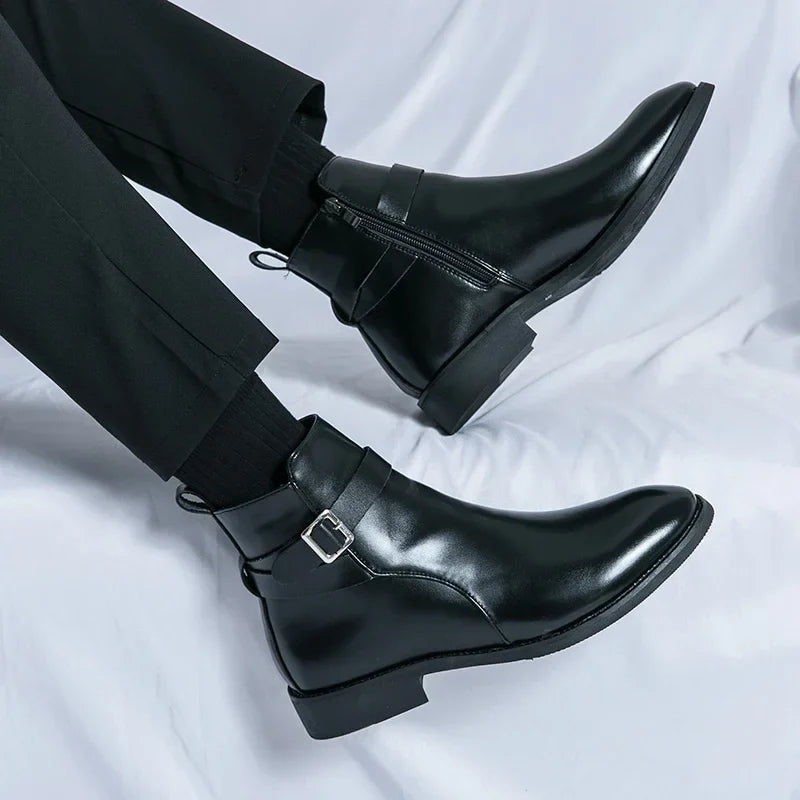Bottines Zippées à Boucle