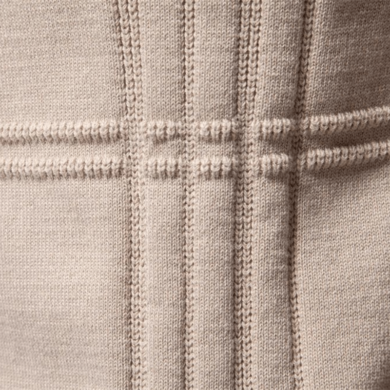 Elegante Jersey Con Diseño De Cuadros
