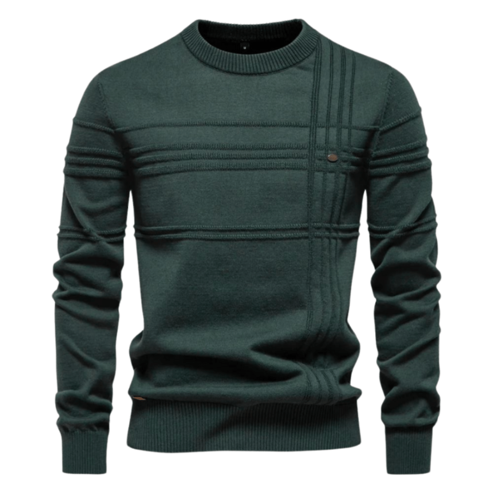 Elegante Jersey Con Diseño De Cuadros