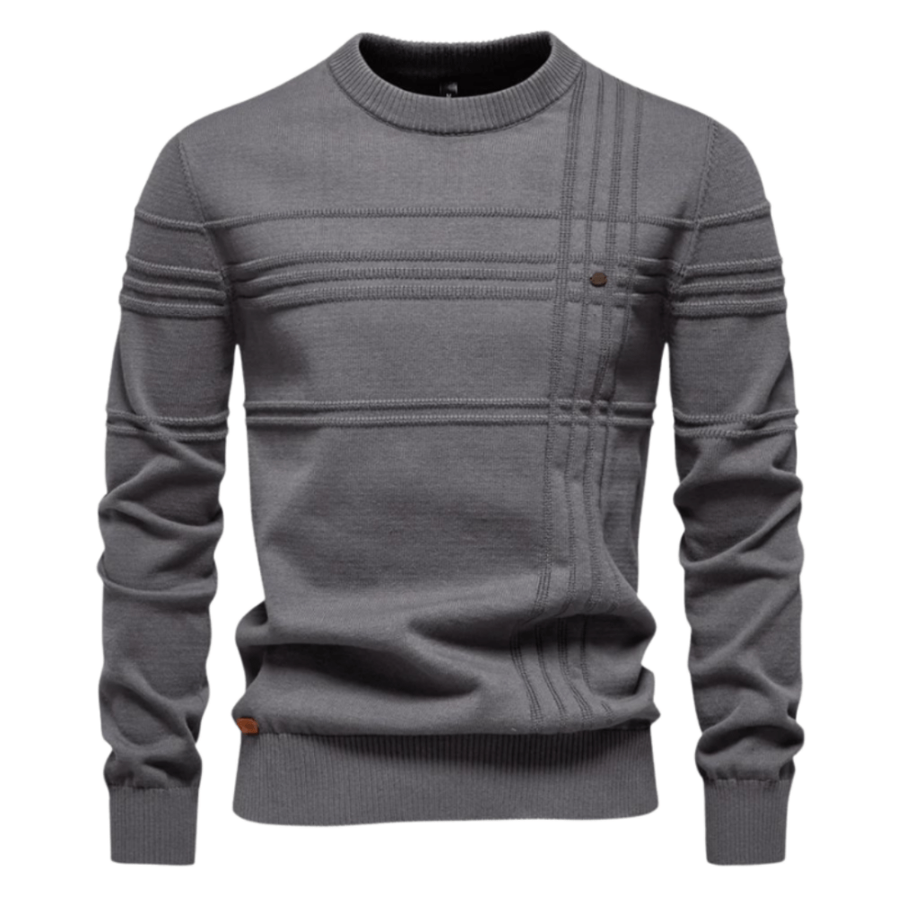 Elegante Jersey Con Diseño De Cuadros