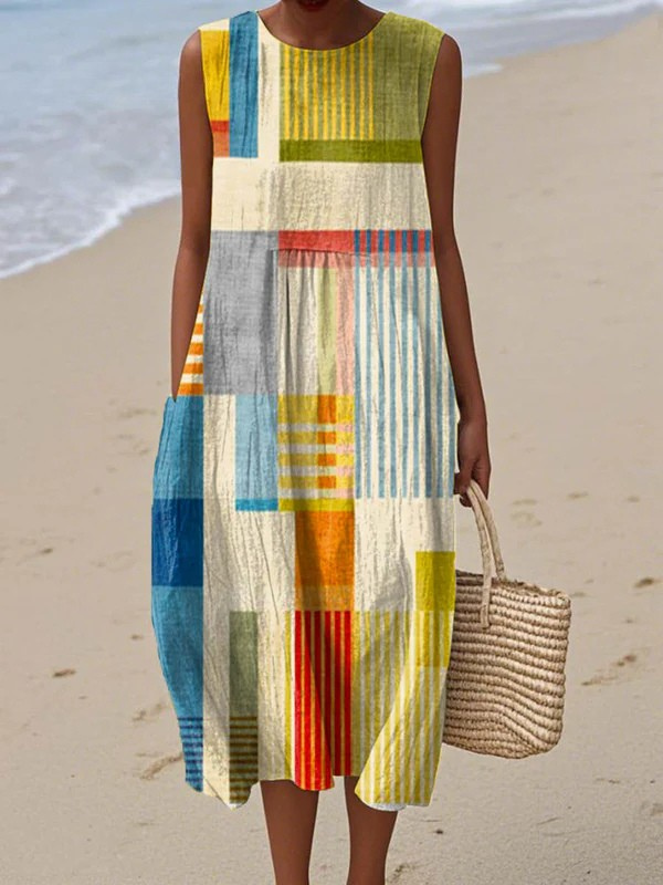 Vestido Midi Geométrico