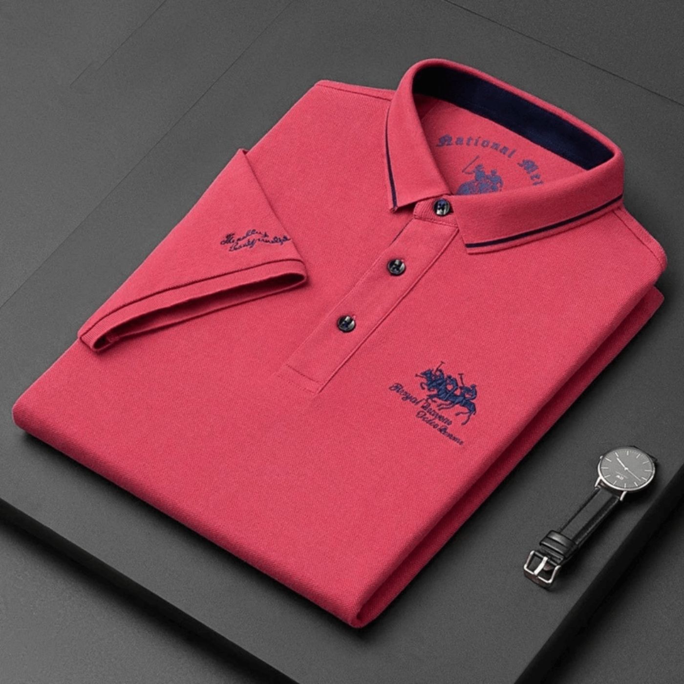 Polo Col Contrasté