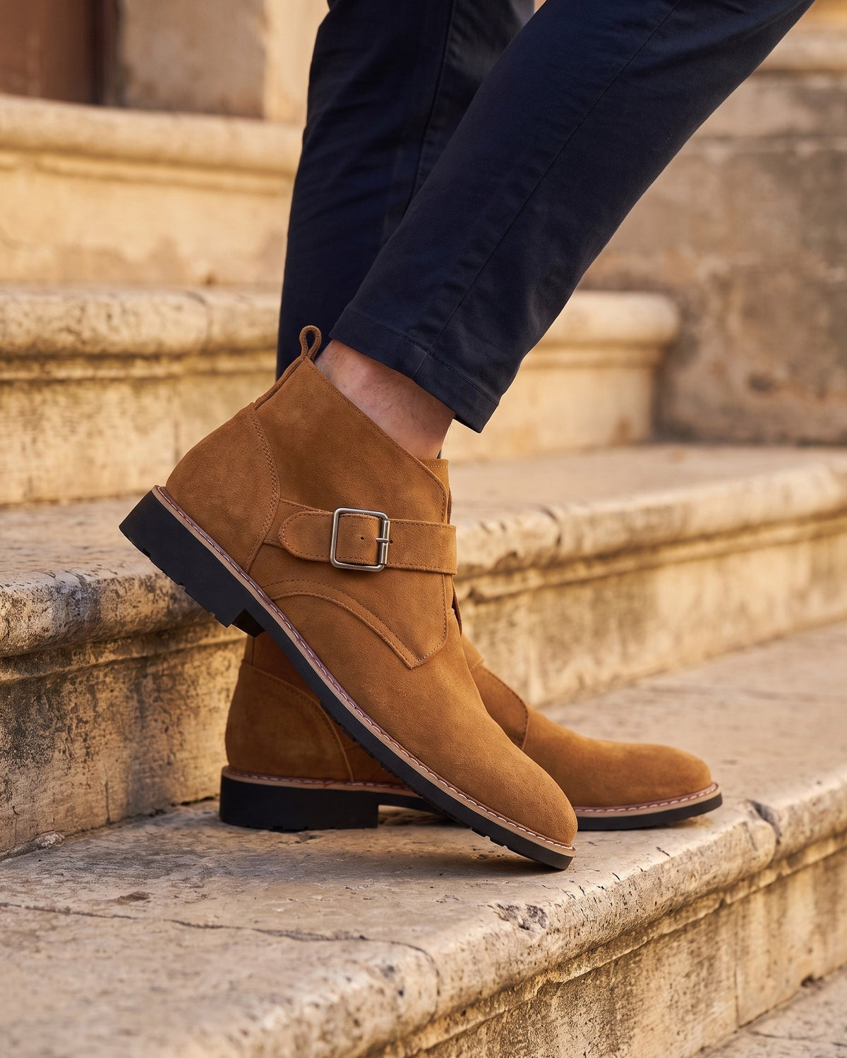 Bottines en Daim à Boucle