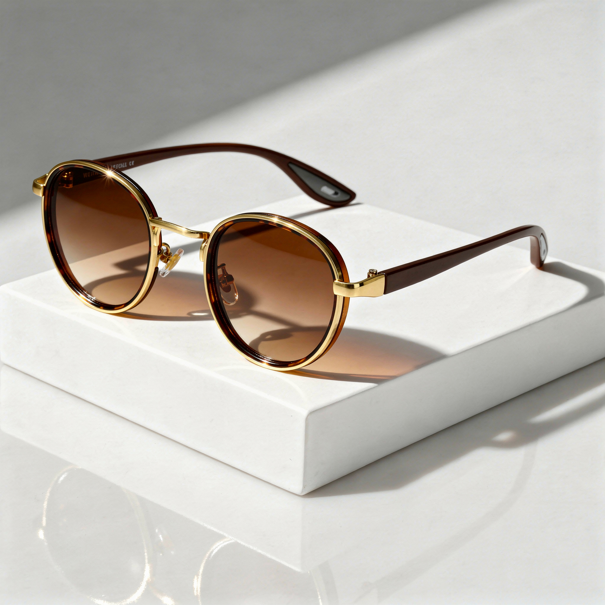 Lunettes de Soleil Rondes Cerclées