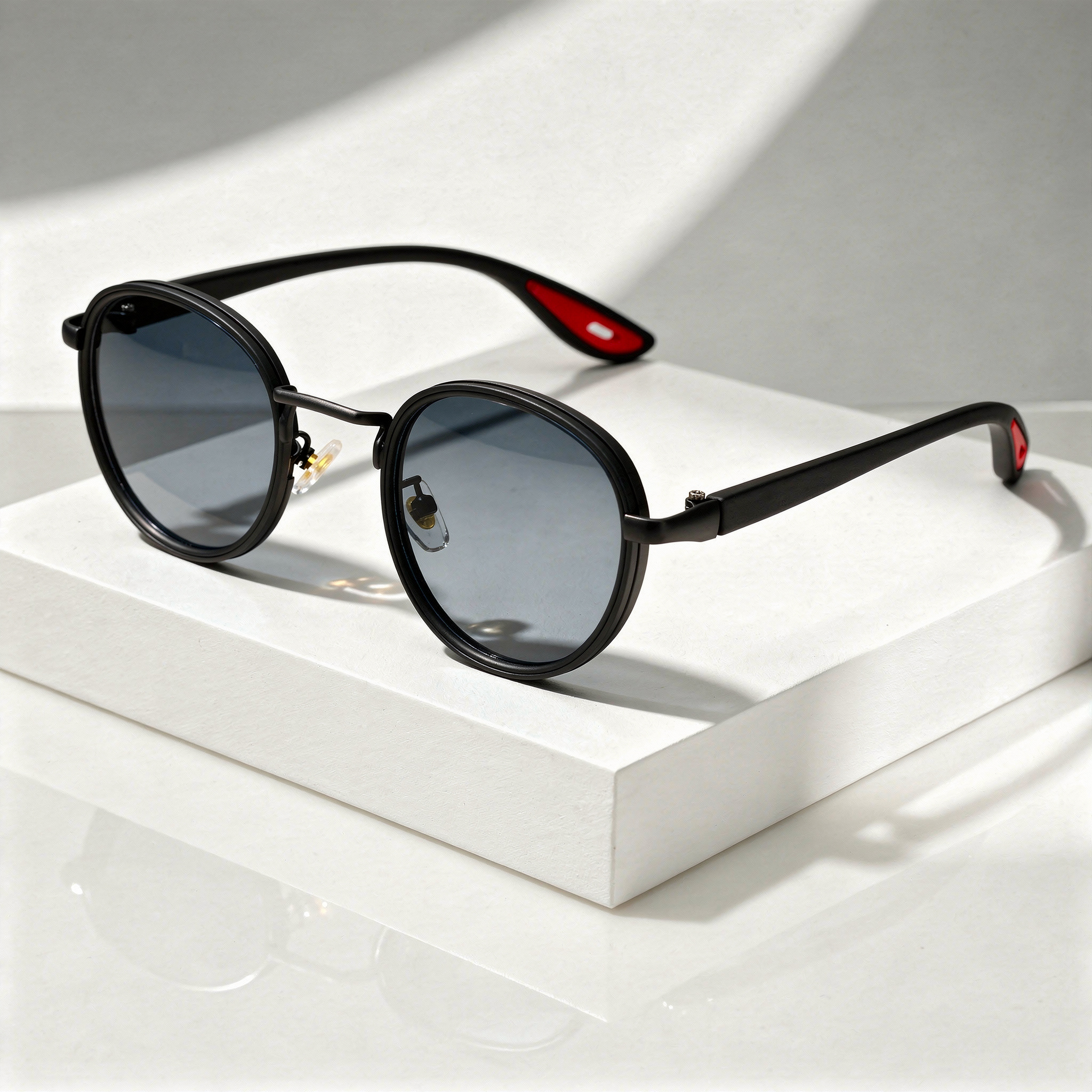 Lunettes de Soleil Rondes Cerclées