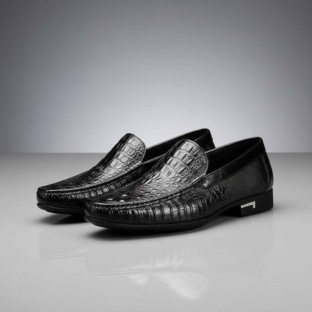 Mocassins Croco Surpiqûre