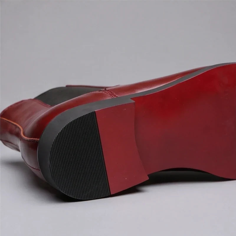 Bottines Chelsea Semelle Rouge