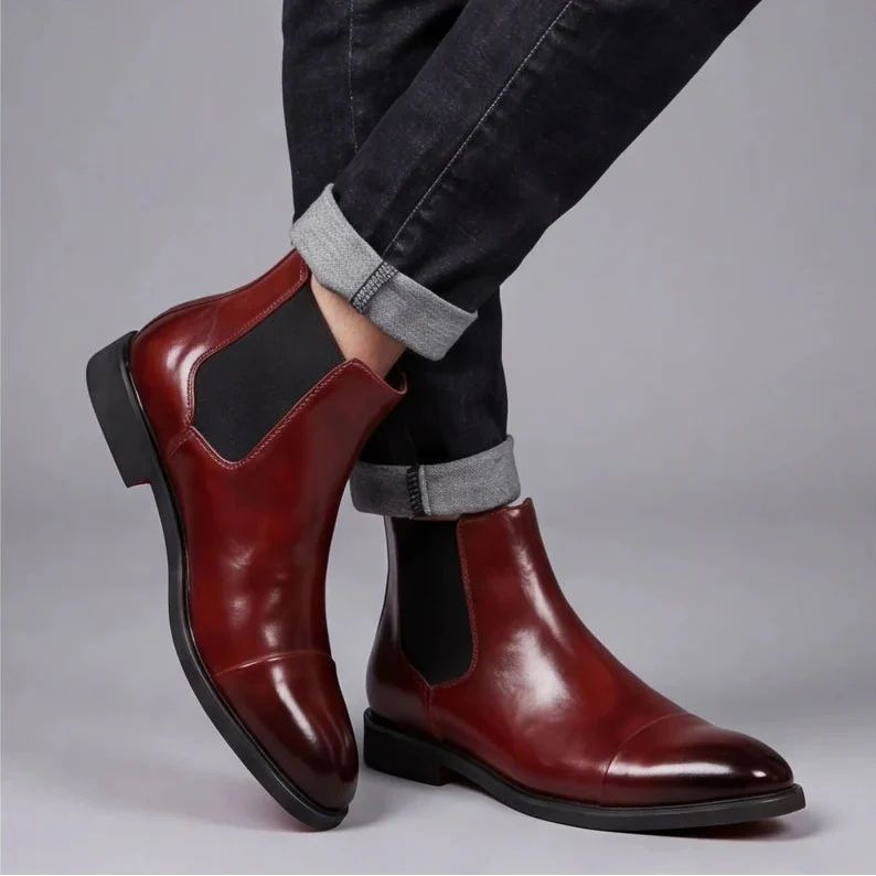 Bottines Chelsea Semelle Rouge
