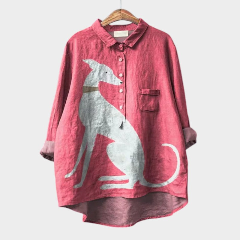 Blusa de Algodón con Estampado