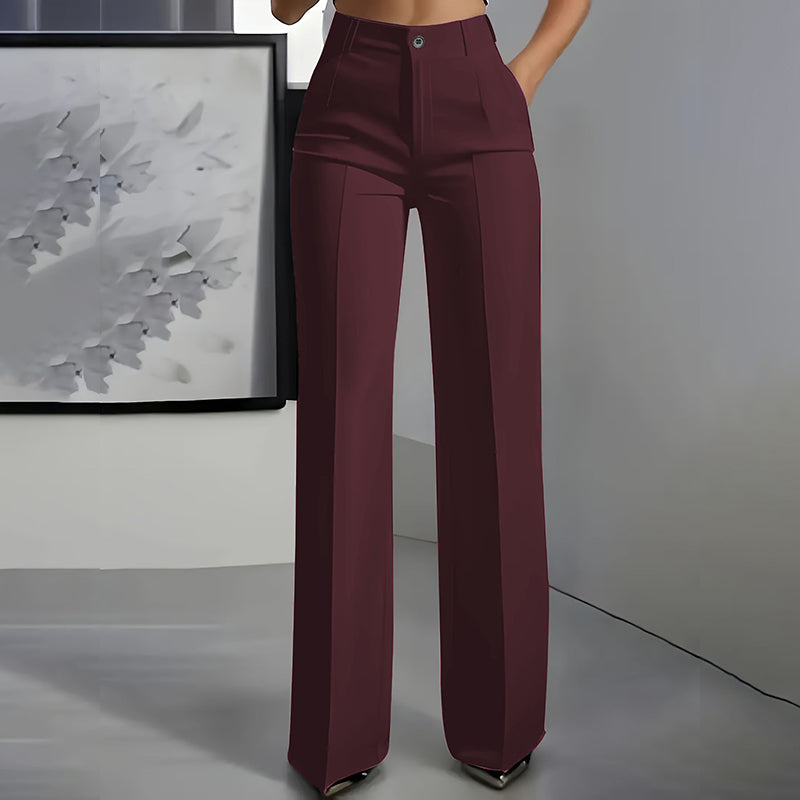Pantalón De Traje De Cintura Alta