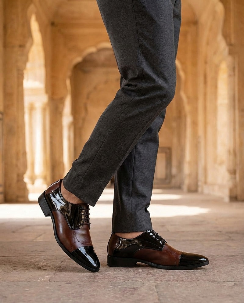 Derbies Bicolores Bout Verni